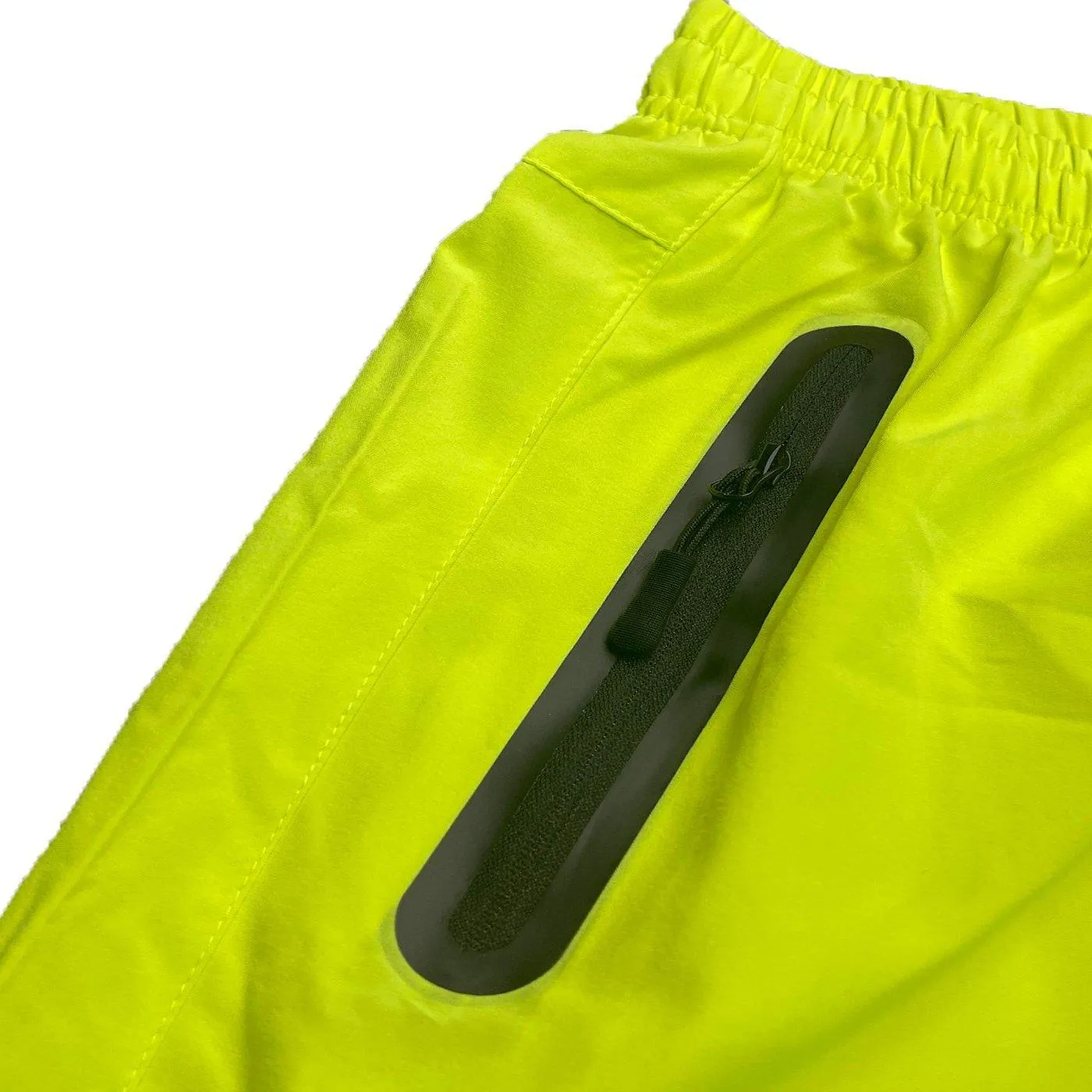 Mens Neon Yellow Performance Running Shorts