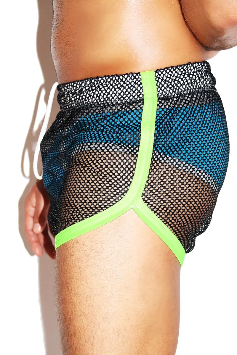 Miami Mesh Running Shorts- Black