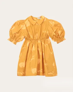 Nora Dress Organic Cotton Print Elephant