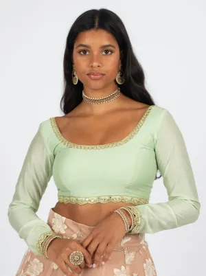 Pistachio Long Sleeve Aaeena Blouse