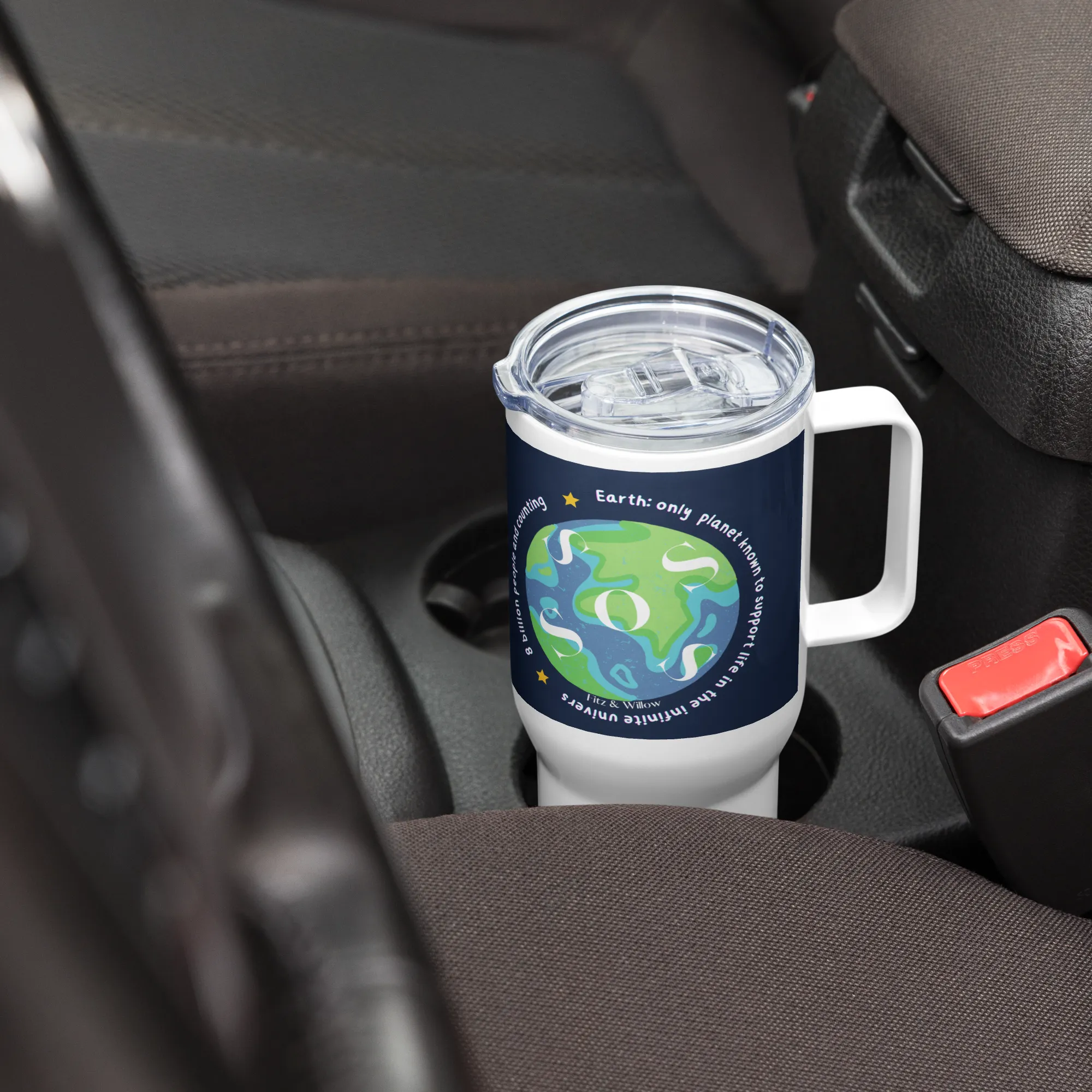 Protect our Planet, Travel mug with handle