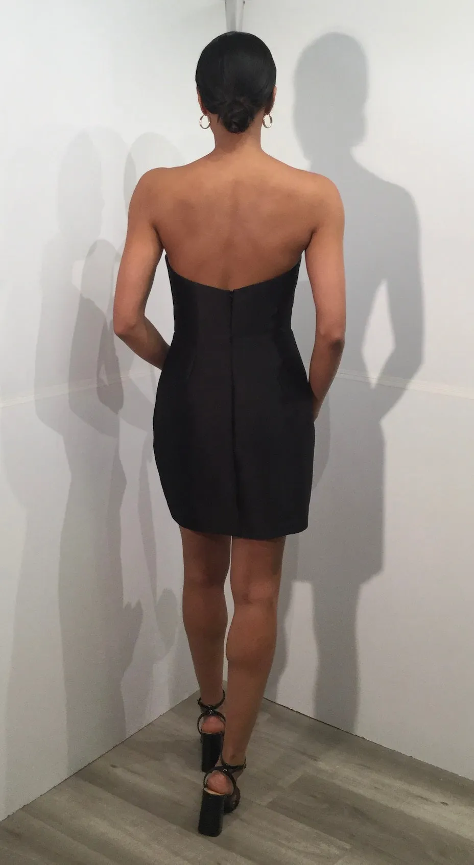 Satin Fitted Short Strapless Dress by Jovani 39873