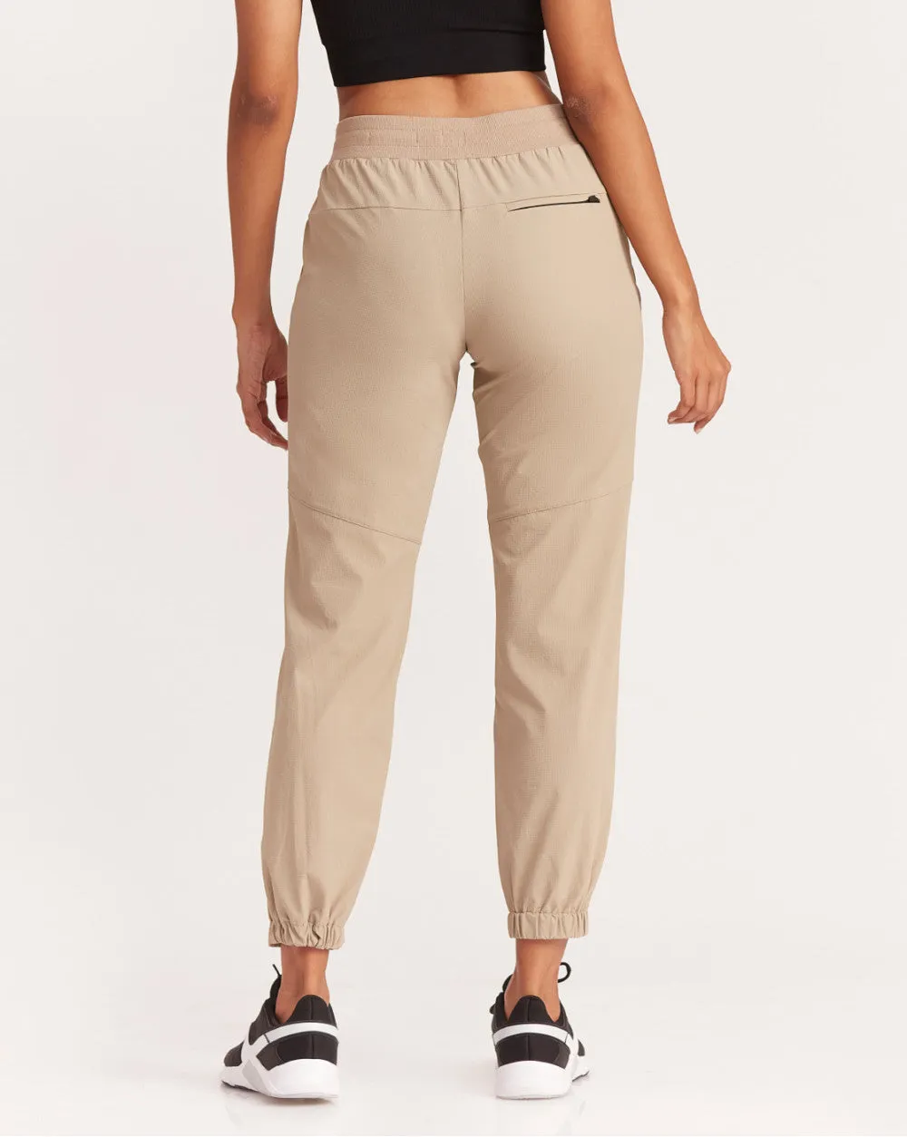 Slim Fit Ripstop Joggers - Sand