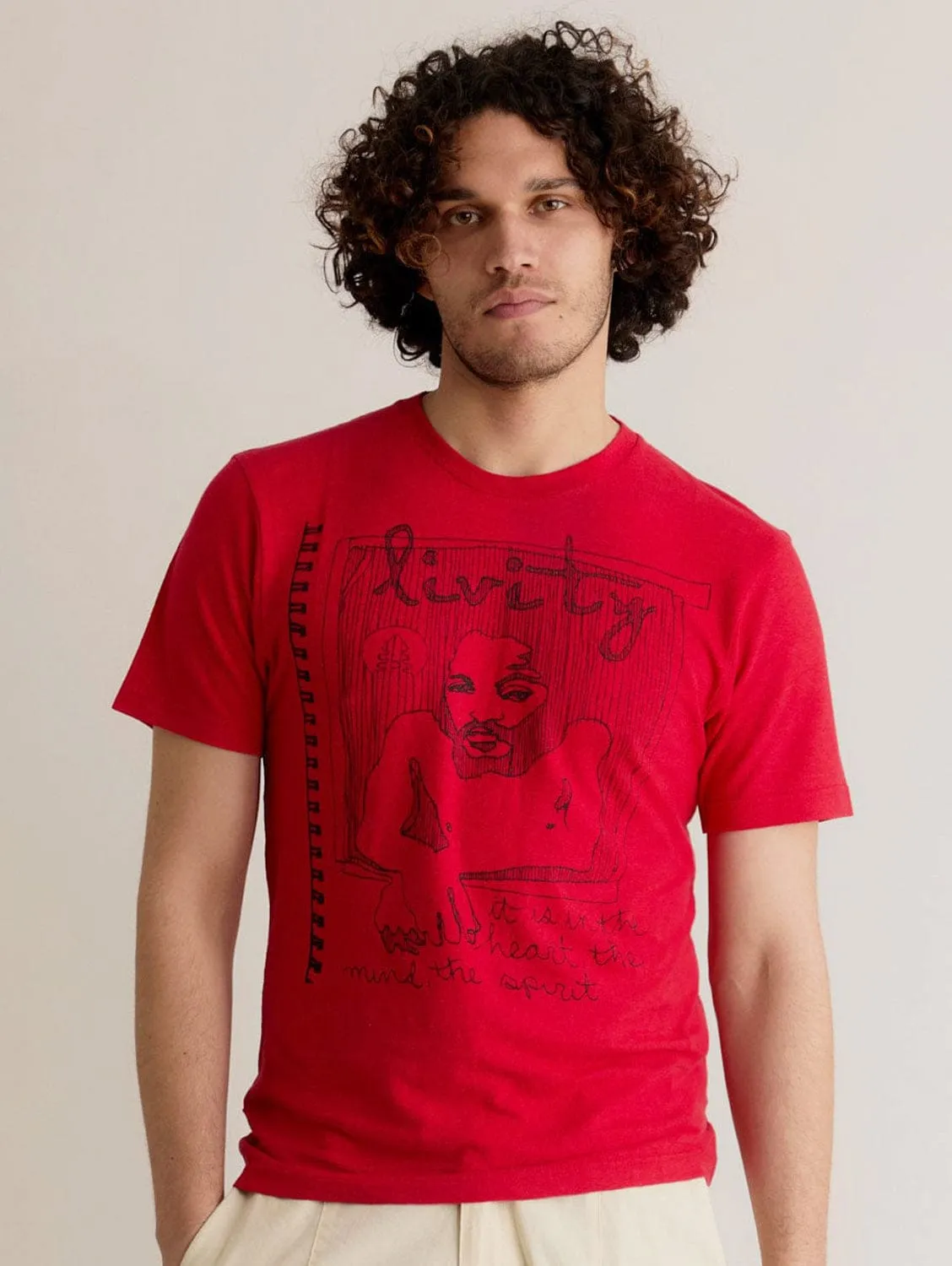 Spirit by Livity Men's Hemp T-Shirt | Red