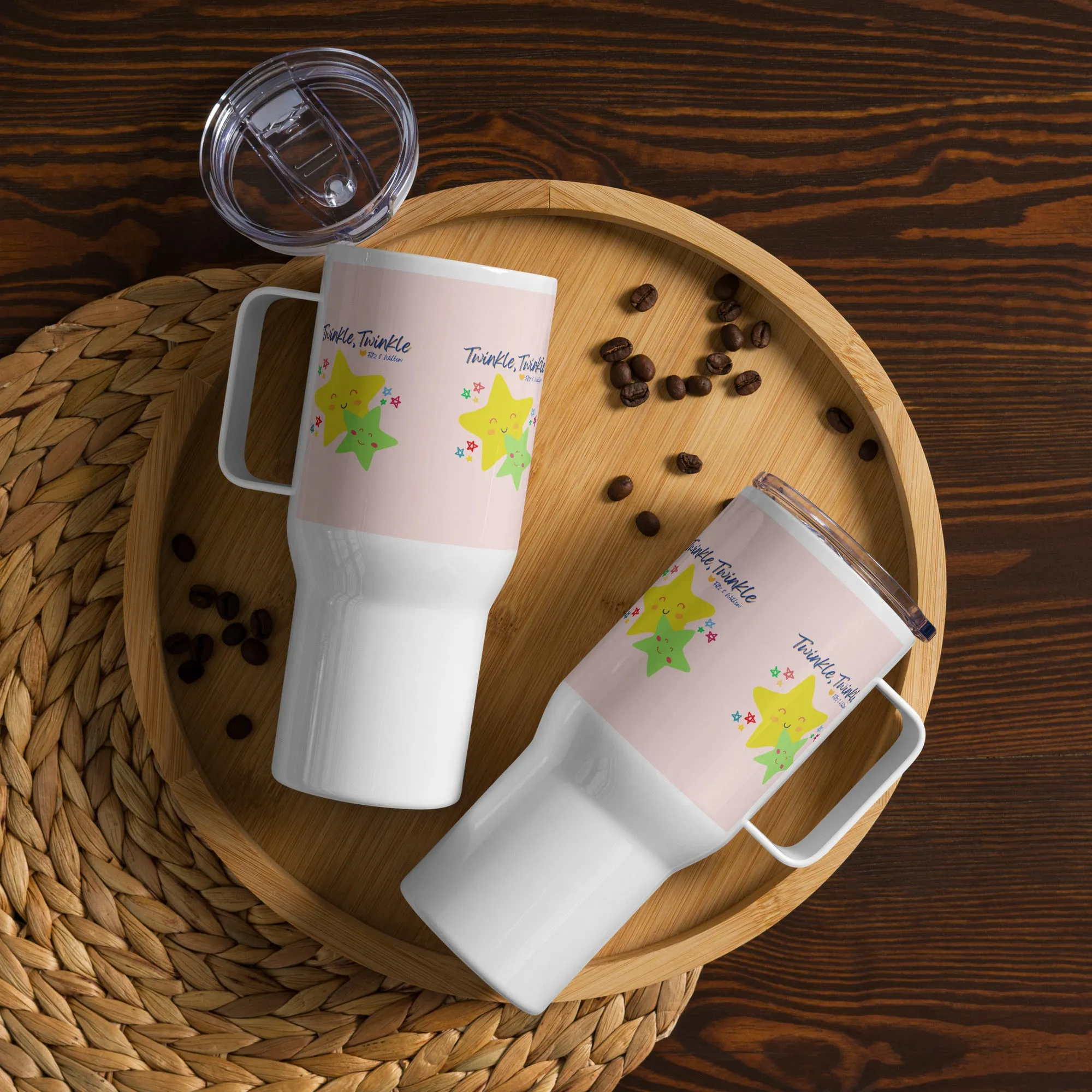 Twinkle, Twinkle, Travel mug with a handle