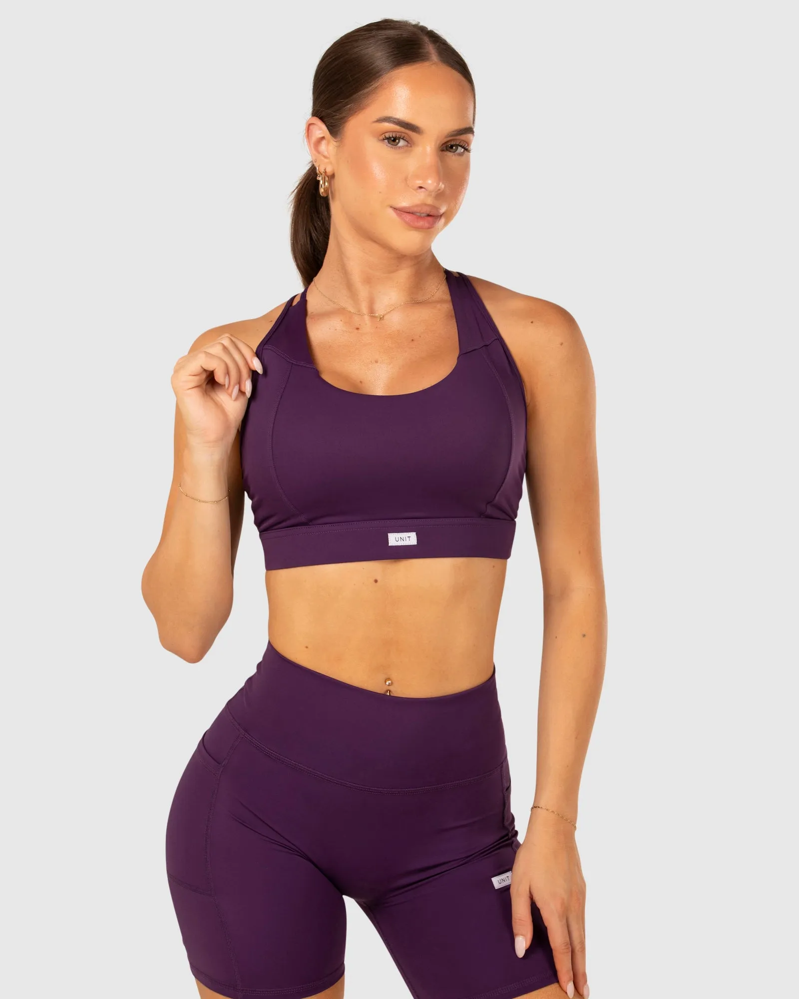 UNIT Ladies Glide Tight Fit Padded Sport Bra