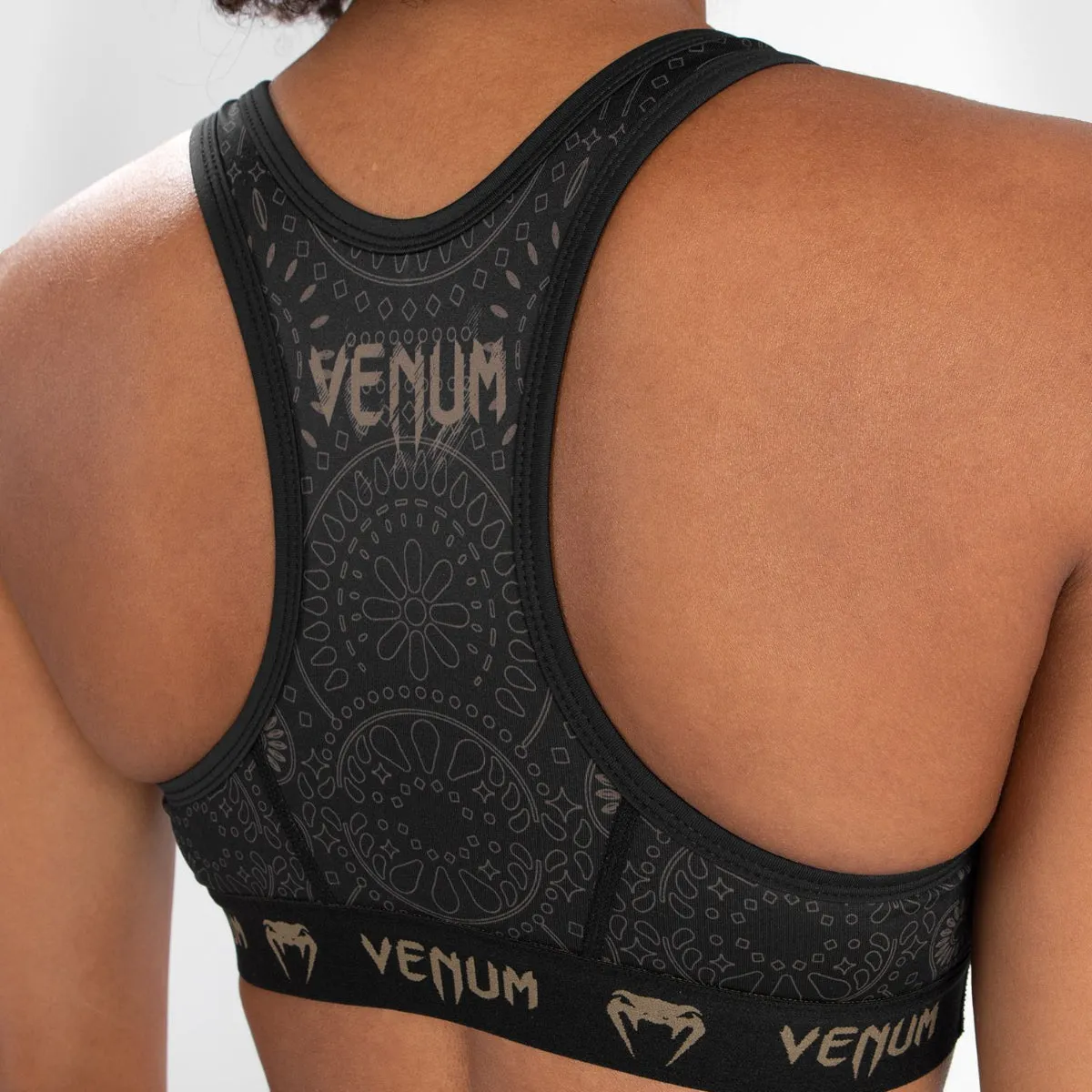 Venum Women Santa Muerte Dark Side Sports Bra Black/Brown