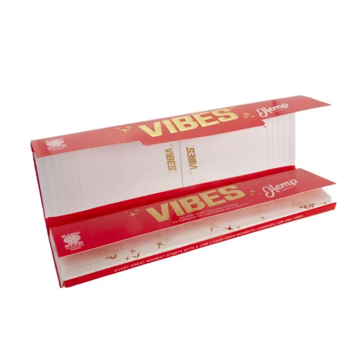 Vibes - King Size Slim - Hemp Papers with Tips