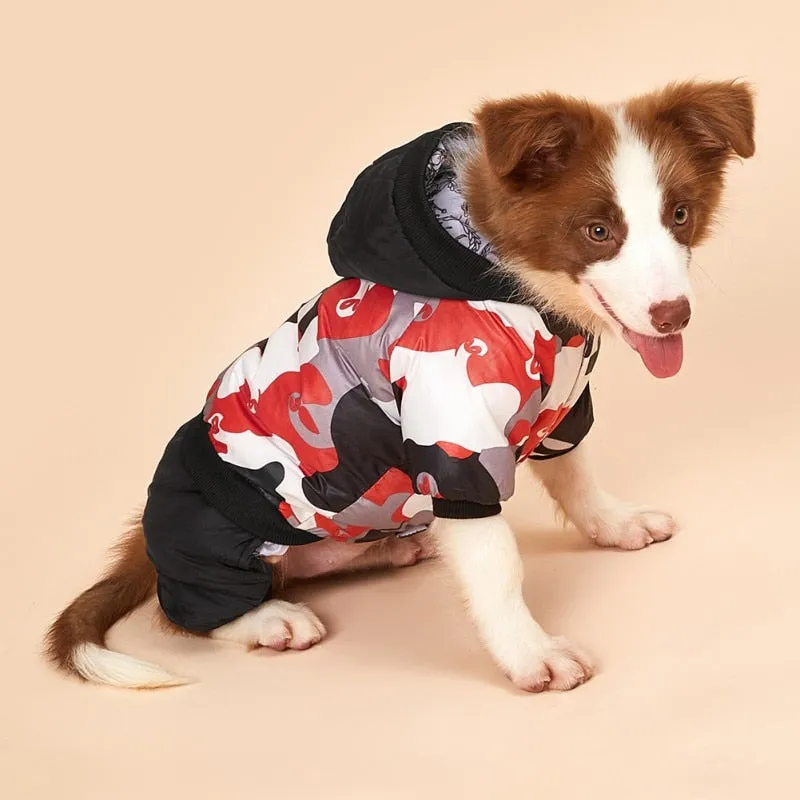 Winter Pet Dog Clothes French Bulldog Camouflage Costumes For Dog Warm