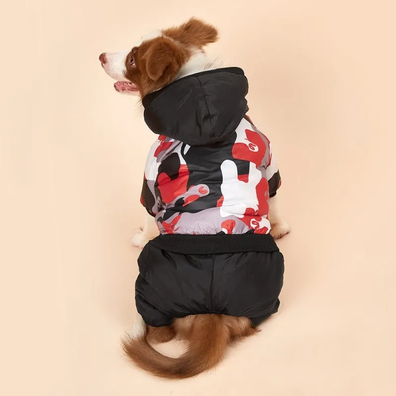 Winter Pet Dog Clothes French Bulldog Camouflage Costumes For Dog Warm